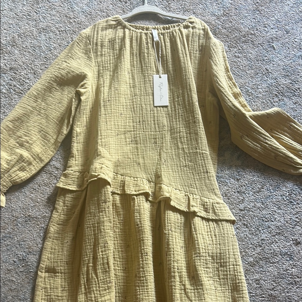 Rylee Cru Yellow Music Note Kids Dress